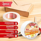XFasten Double Sided Tape, Removable and Residue-Free, 2-Inch x 30 Yards - Image 2