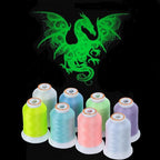 New brothread 8 Colors Luminary Glow in the Dark Embroidery Machine Thread Kit - Image 7