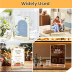 Acrylic Sign Holder 5X7 Gold Frames Double-sided Picture Frames Display Stand - Image 7