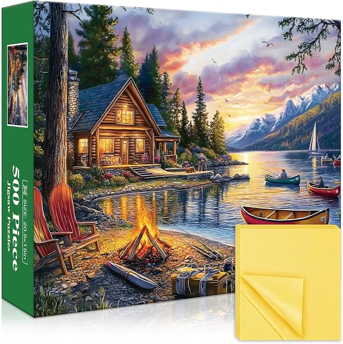 500 Piece Jigsaw Puzzle for Adults – Peel & Stick Puzzle Saver Sheets Included by Unknown