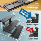 DS The Display Store Straight Black Wooden Tiered Stand, Portable Products Shelf - Image 4
