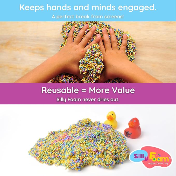 Silly Foam, Creative Modeling Foam Beads, Arts & Crafts, Sensory Play, Travel - Image 4
