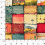 Patchwork Autumn Landscape Cotton Fabric Panel – 6 Designs + Bonus Sheet - Image 8