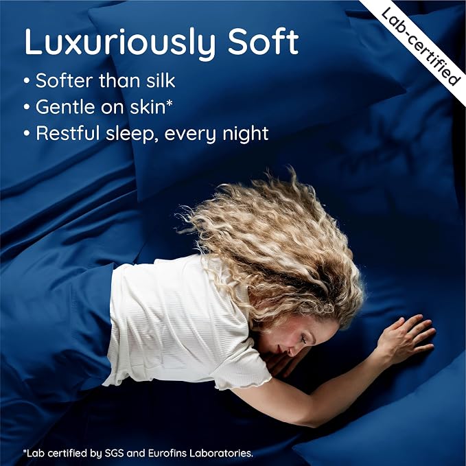 Bambaw 100% Viscose Derived from Bamboo Full Fitted Sheet, Cooling Fitted Sheet - Image 4