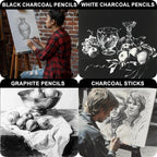 Aenir Charcoal Pencils for Drawing, Professional Drawing Sketch Pencils - Image 5