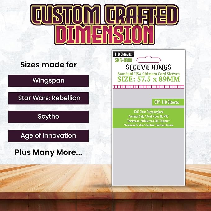 Sleeve Kings Standard USA Chimera Card Sleeves 57.5 X 89 mm - Image 3
