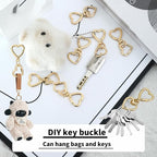 12 Pcs Heart Swivel Spring Clasps，Metal Spring Key Chain Hook Clasps，Clip - Image 6