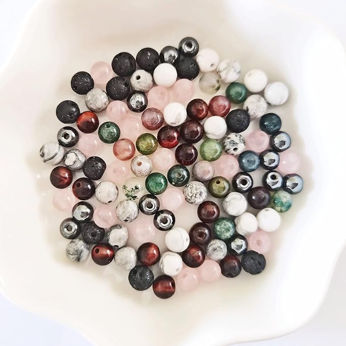 350pcs 4mm Natural Stone Beads Crystal Bracelet Jewelry Making Kit | - Image 4