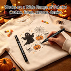 Black Fabric Markers for Clothes 6PCS, Dual-Tip Fabric Permanent Paint Pens - Image 5
