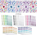 2800PCS 25 Sheets Self-Adhesive Jewel Stickers Rhinestones Jewels Rhinestone by Unixing