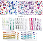 2800PCS 25 Sheets Self-Adhesive Jewel Stickers Rhinestones Jewels Rhinestone by Unixing