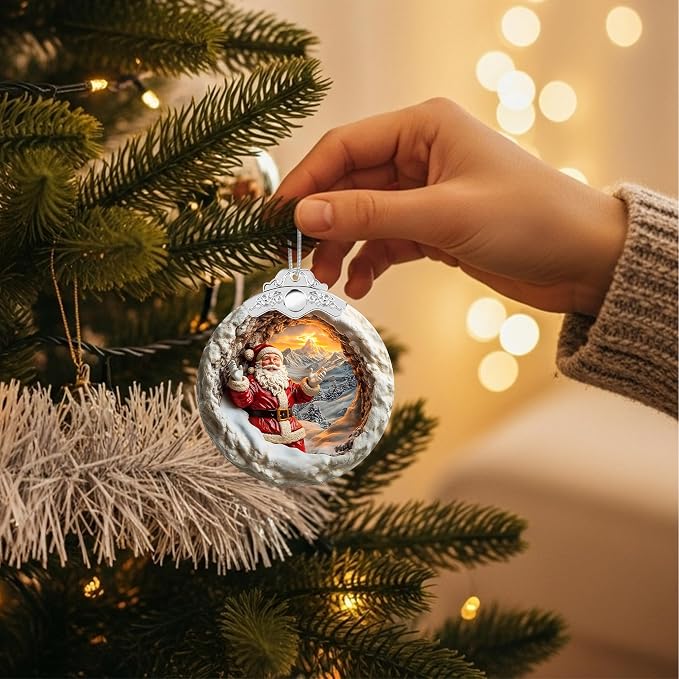 Christmas Ornaments 2025 Faux Stained Glass Effect, Christmas Tree Ornaments - Image 2