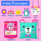KRAFUN My First Sewing Kit for Kids Ages 6-12 | 7 Animal Dolls | 7 stuffed - Image 3
