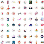 100Pcs South Korea Stickers for Luggage, Water Bottle - Image 4