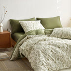 BOLINLIVING Floral Duvet Cover Queen Size, Breathable Soft Microfiber Bedding - Image 4