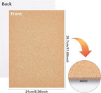 BENECREAT 6 Pcs 11.5 x 8.2" Self-Adhesive A4 Cork Sheets Rectangle Coaster Cork - Image 2
