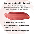 Jacquard Lumiere 8oz Fabric Paint Metallic Russet - Image 2
