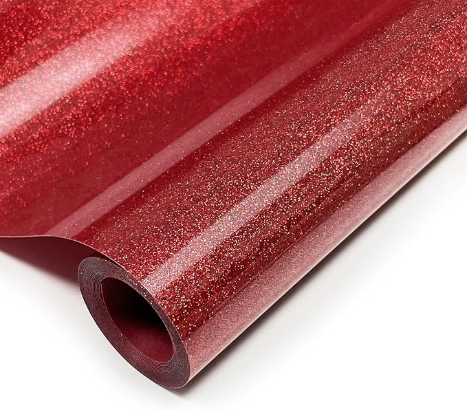 Glitter Iron On 12in X 8ft, HTV Heat Transfer Vinyl | Glitter HTV Easy to Cut & by YIWLOER