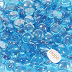 5LB Fire Glass Beads Flat Glass Marbles by Ausluru