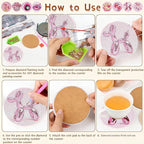 8PCS Pink Disco Diamond Art Coasters Kit - Image 6