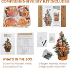 3D Wooden Puzzles for Adults, Christmas Cello Music Box, DIY Cello Model Kit - Image 7