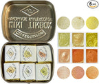 Set of 6 Handmade Mica Watercolors Paint-Metallic-Glitter-Shimmer Water Color by CSY+art+gallery