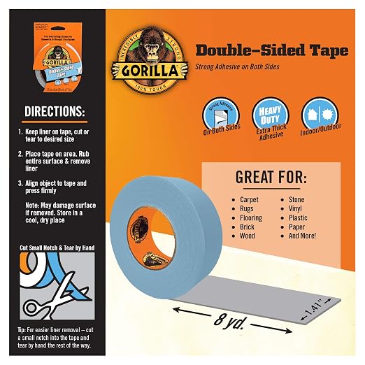 Gorilla Double-Sided Tape, 1.41" x 8 yd - Image 2