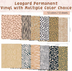 Tintnut Leopard Permanent Vinyl 12 Sheets 12x10in Skin Tone Adhesive Vinyl | - Image 2