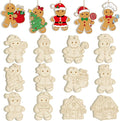 36PCS Wooden Christmas Ornaments to Paint, 12 Styles DIY Blank Unfinished Wood by Sophena