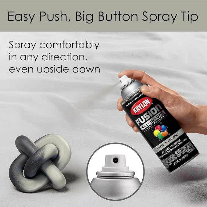 Krylon Fusion All-In-One Gloss Spray Paint & Primer, River Rock - Image 4