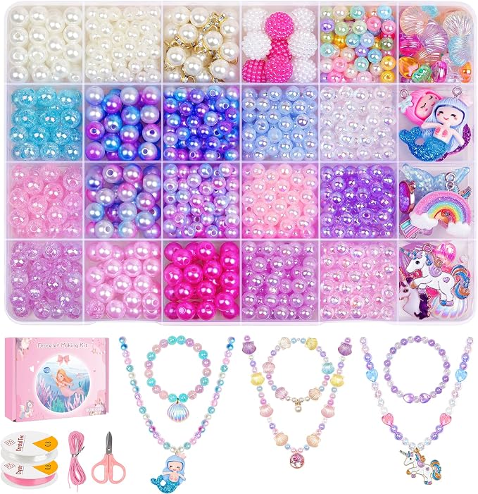DUDUCOFU 900Pcs Mermaid Bracelet Making Kit by DUDUCOFU