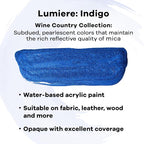 Jacquard Lumiere 2.25oz Fabric Paint Indigo - Image 3