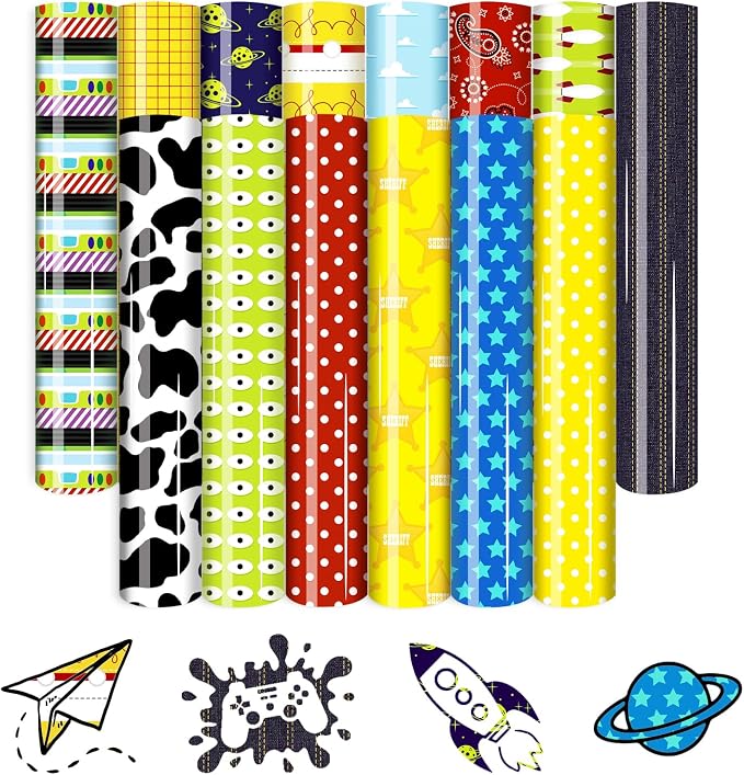 HTVSTD Planet HTV Heat Transfer Vinyl 14 Sheets 12×10in Iron on Vinyl | Rocket by CraftingEveryday