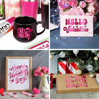 WRAPXPERT Hot Pink Permanent Vinyl Metallic, Craft Cutters DIY Projects - Image 2