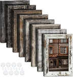 4x6 Picture Frames Set of 8, Vintage Rustic Farmhouse Industrial Style Photo by Unknown