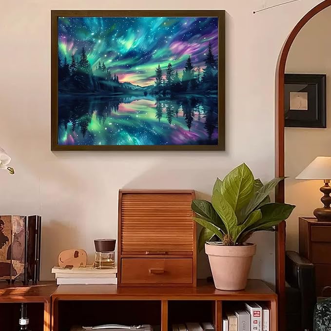 Hutarosl Paint by Numbers for Adults-Aurora Paint by Number Canvas for Adults - Image 7
