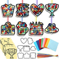 Eersida 32 Pcs Fathers Day Suncatchers Paper Craft Set DIY Flower Shaped by Eersida