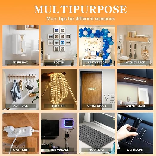 Double Sided Tape Heavy Duty for Wall Decor No Damage to Paint, Nano Two Sided - Image 8