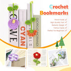 Joyclub Crochet Kit for Beginners 10 Flower Bookmarks Crochet Starter Kits - Image 6