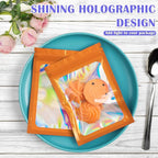 JETMORE 300 Pcs Mylar Bags, Smell Proof Bags Foil Pouch, Holographic Resealable - Image 2