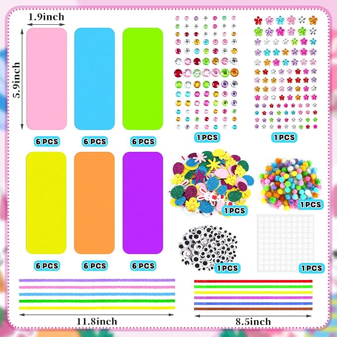 Easter Kids Craft Kit 36Sets Spring Foam Stickers Bookmark Ornament Decor | 36 - Image 2