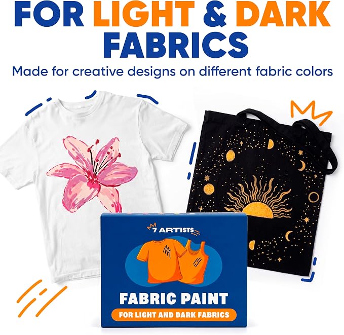 Fabric Paint Set for Clothes 9 Colors – Permanent Textile Paint for T-Shirts - Image 4