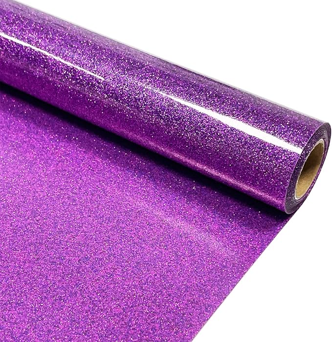 Purple Glitter Heat Transfer Vinyl 12" x 5 ft HTV by MerryMade