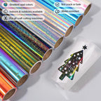 VINYL FROG Holographic Adhesive Vinyl Roll 12" x5ft Glitter Grey Permanent - Image 5