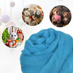 uxcell Needle Felting Wool, 8.5 Oz Nature Fibre Wool Yarn Roving - Image 4