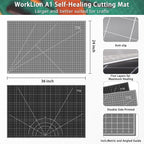 WorkLion Self Healing Cutting Mat 24''x36'': Double-Sided 5-Ply Craft Cutting - Image 4