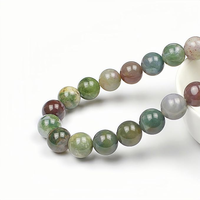 MJDCB AAA Natural Round India Agate Stone Beads Onyx Loose Beads - Image 2