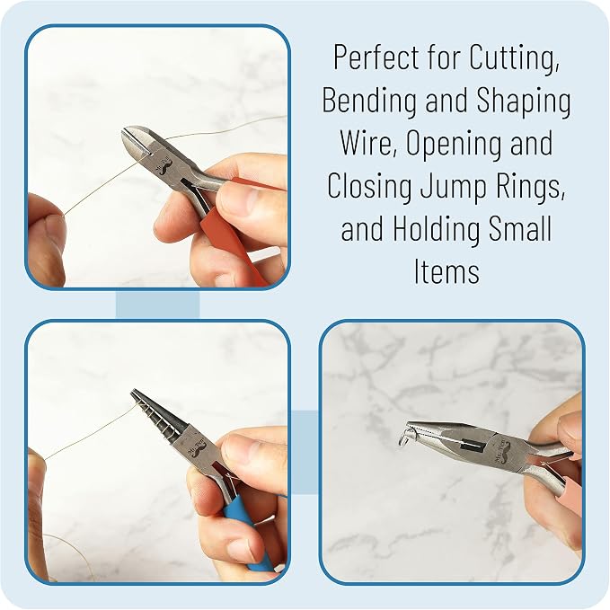 Mr. Pen- Pliers for Jewelry Making, 3 Pack, Chain Nose | Round Nose Pliers Set - Image 4