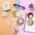 Bulerrylulu 12 Pcs Cocktail Diamond Painting Coasters Kits - Image 4