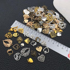 WOCRAFT 100pcs Heart Charms for Jewelry Making Assorted Jewelry Bangle Bracelet - Image 3